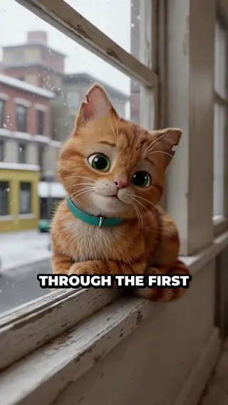 Picture of ClipNova Revid Alternative: scene 2, Mango the cat waiting at the window