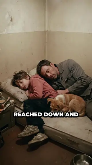 Picture of ClipNova Zebracat Alternative: scene 3, Leo, his father and the puppy asleep together
