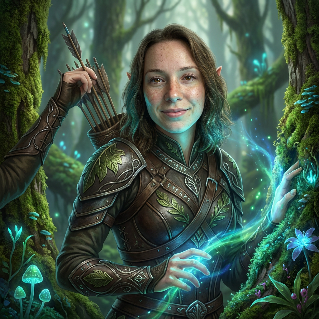 Fantasy AI selfie style