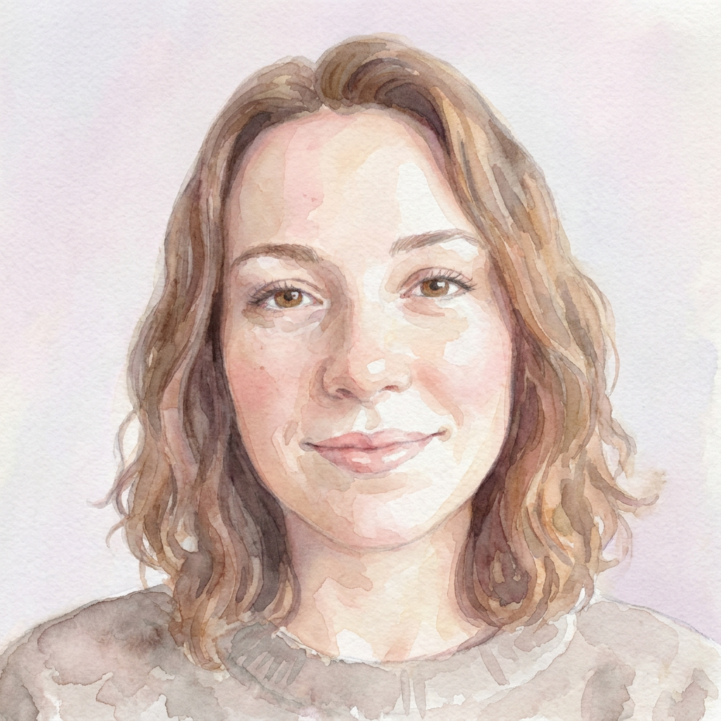 Watercolor AI selfie style