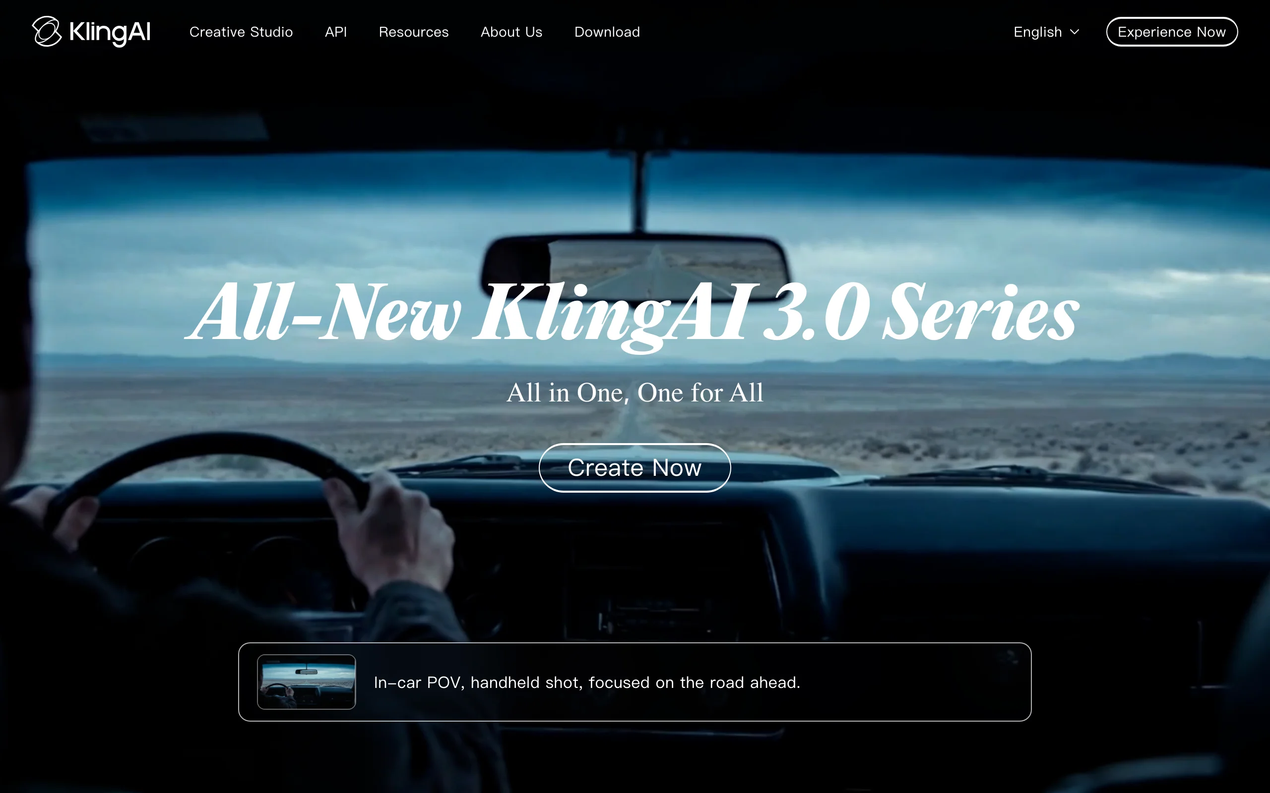 Kling AI 3.0 homepage, a low-cost AI video maker with a commercial license on paid plans