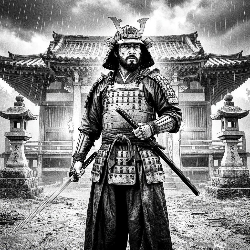 Manga B&W cartoon style