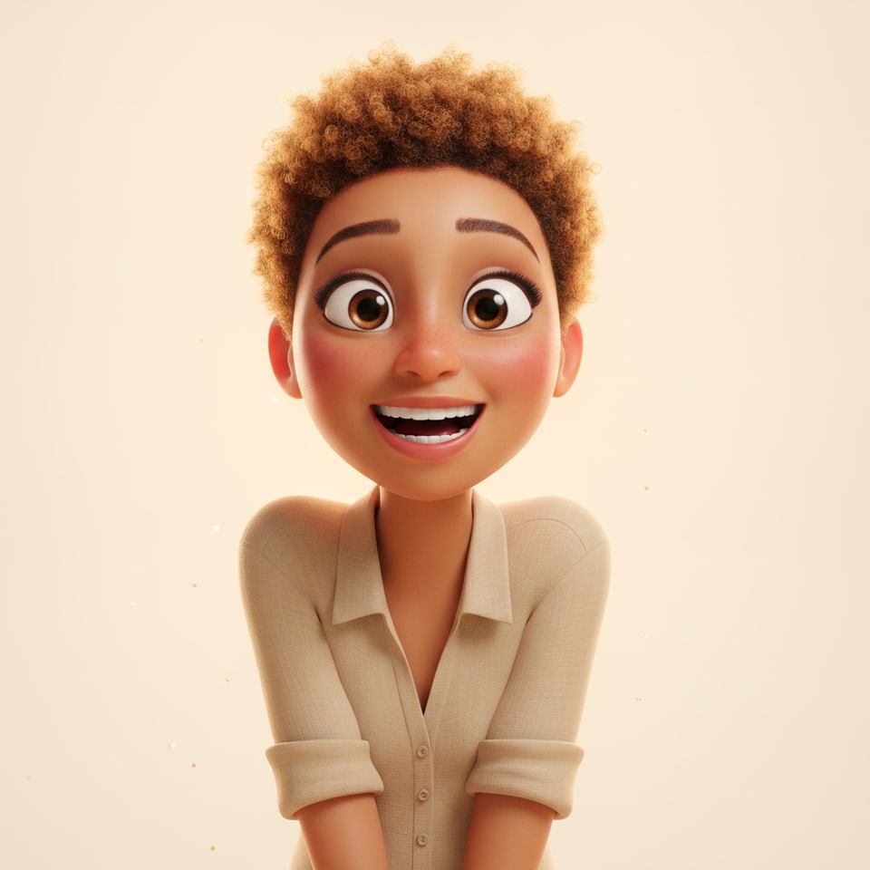 Pixar style character output example
